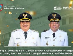Berhasil Majukan Ekonomi Kreatif dan UMKM, Bupati Jombang Raih Peringkat Ketiga Terbaik di Jawa Timur
